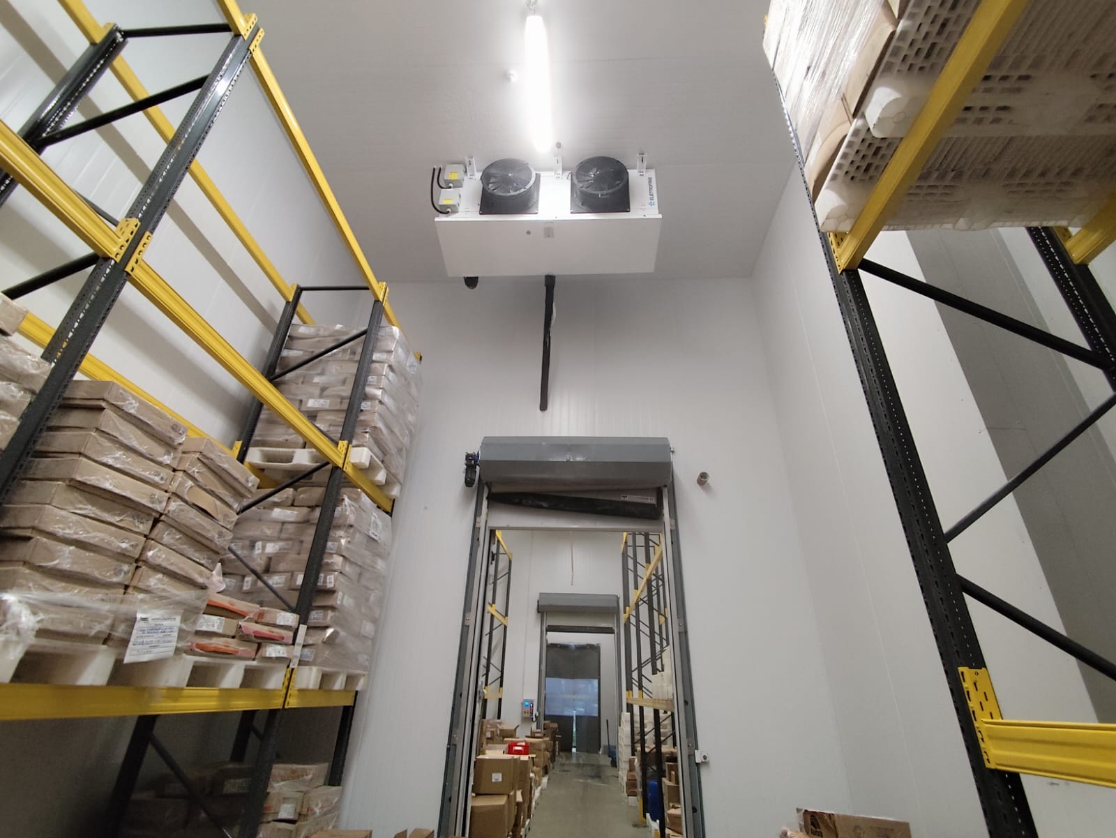 Interior de câmara fria